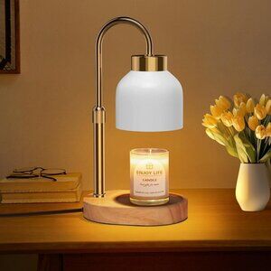 Candle Warmer Lamp with 2 Bulbs with Dimmer Adjustable Height Scented Jar Candle